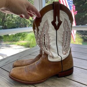 Resistol Ranch by Lucchese Mens Western Leather Boots Size 13D